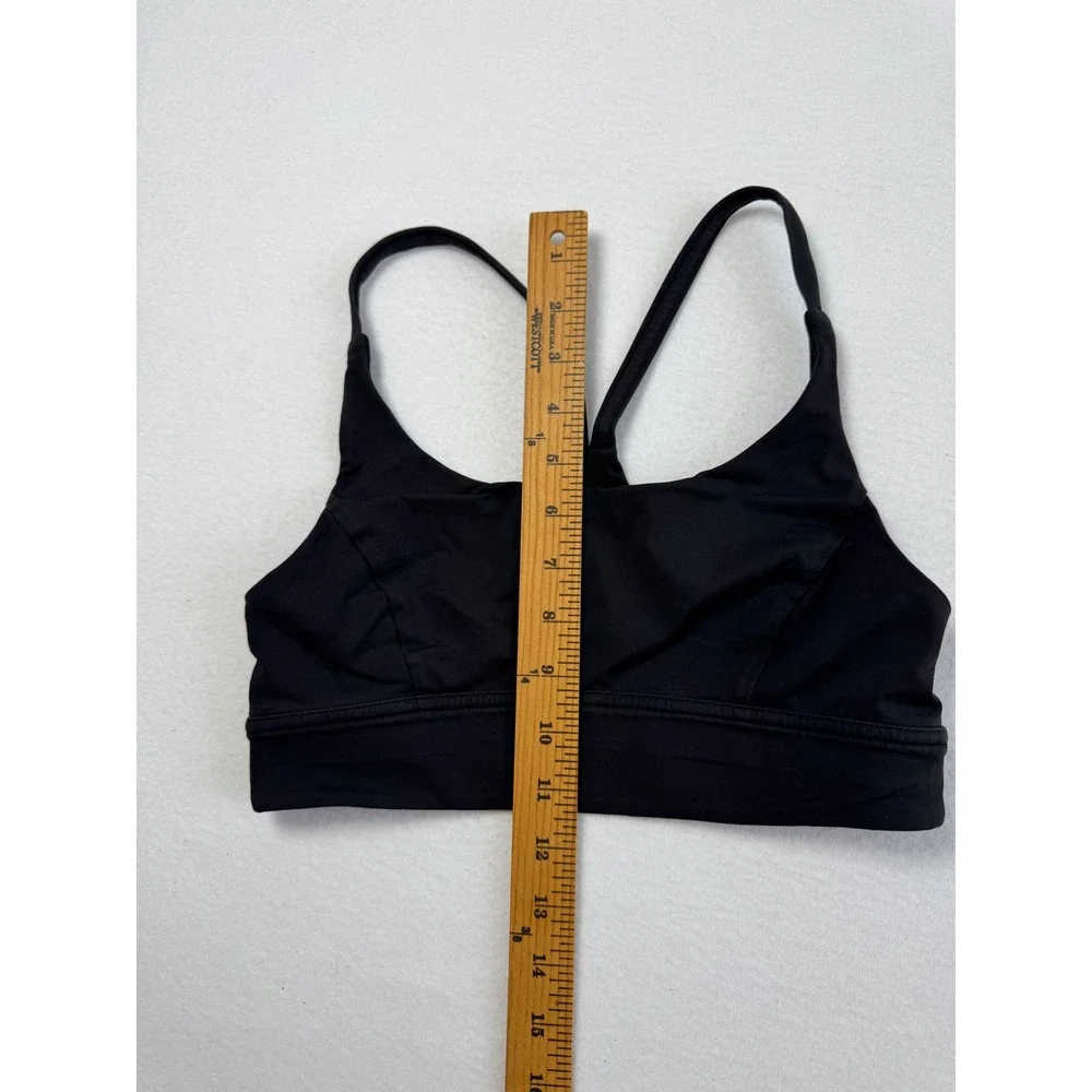Athleisure‎ Lululemon Womens 6 Invigorate Sports Bra Black Mesh Back Racerback